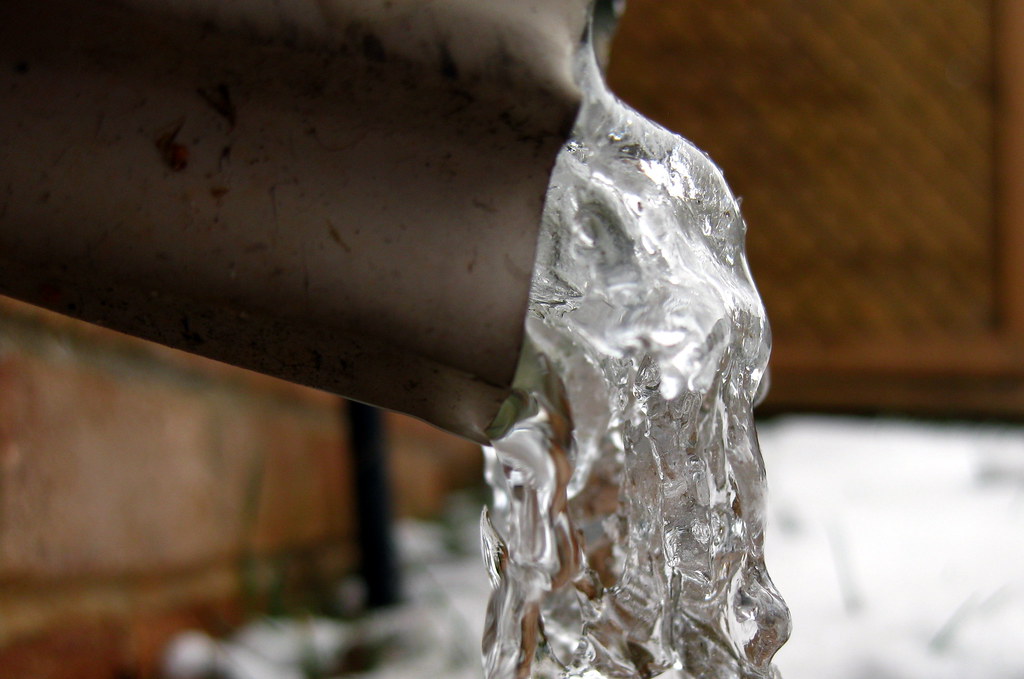 water damage burst pipe